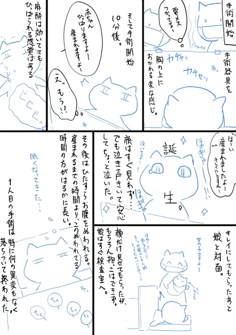 2人帝王切開で産んだレポ漫画 2/8 