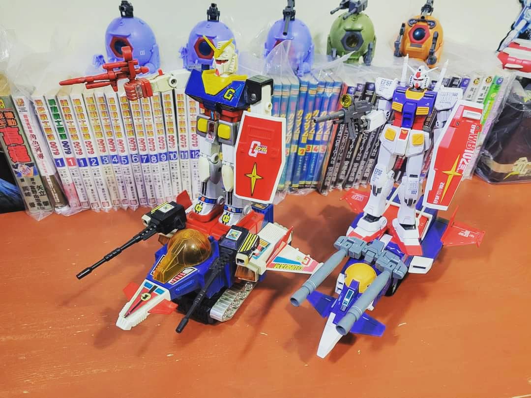 boom_hobby's tweet photo. 執開嘢攞出嚟玩🤖原來咁樣對比都幾過癮😆
#ガンダム
#機動戦士
#Gundam
#高達
#G��甲
#GArmor
#Gアーマー
#G戰機
#Gfigther
#Gファイタクー
#超合金
#chogokin
*純資訊分享 https://t.co/QmZ5ECuOOL