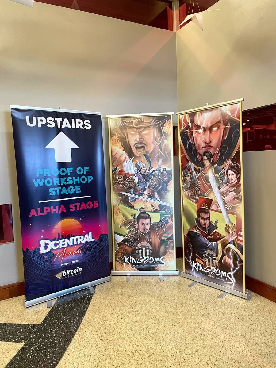 Play0xLegends's tweet photo. The $TTK team has made it to @DCentralCon ⚔️

But we're not leaving you all behind, WAGMI BIG!! 🚀🚀🚀

Take a picture with us if you spotted the #TTK posters!🤑 https://t.co/0ldryzfRi1