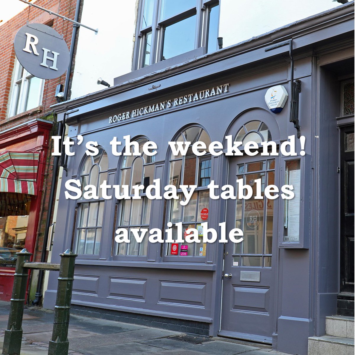 Due to a cancellation of a group (it happens), we have availability for this coming Saturday evening (the 4th).  Please call us on 01603 633522 or book online at rogerhickmansrestaurant.com