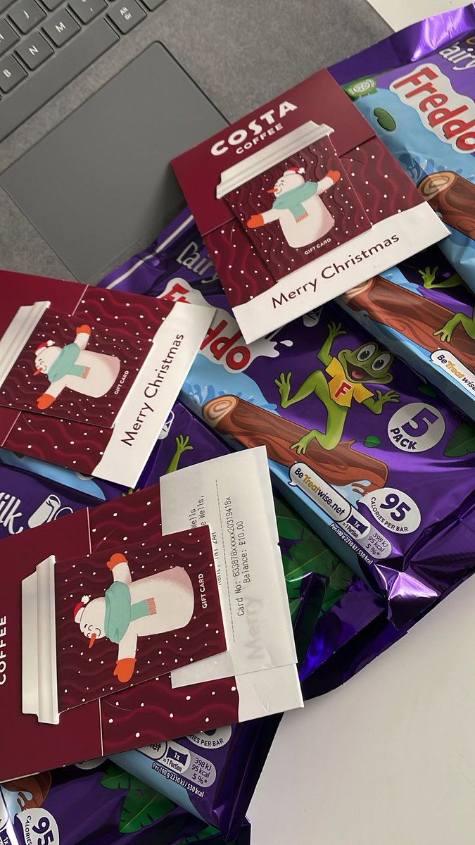 KathrynCumings's tweet photo. SANTA’S COMING…Question is, will the Freddos make it into the post? #freddolover #incentiveprizes @WeAreMV_ https://t.co/DVFuJFMdpf