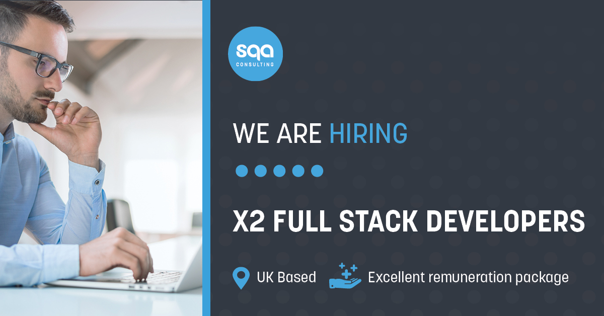 SQA has exciting opportunities for experienced Full Stack Developers to join our ever-expanding team based in the UK. To apply or for the full list of requirements and responsibilities please contact sue.moon@sqa-consulting.com #jointheteam #team #vacancies #hiring #jointheteam