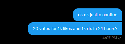 guys another rt deal please rt and like!!

20 votes 1k likes and 1k rts (<a href="/Trecafee/">㇏̶ ⊹ yæ Ꮺ !</a>)