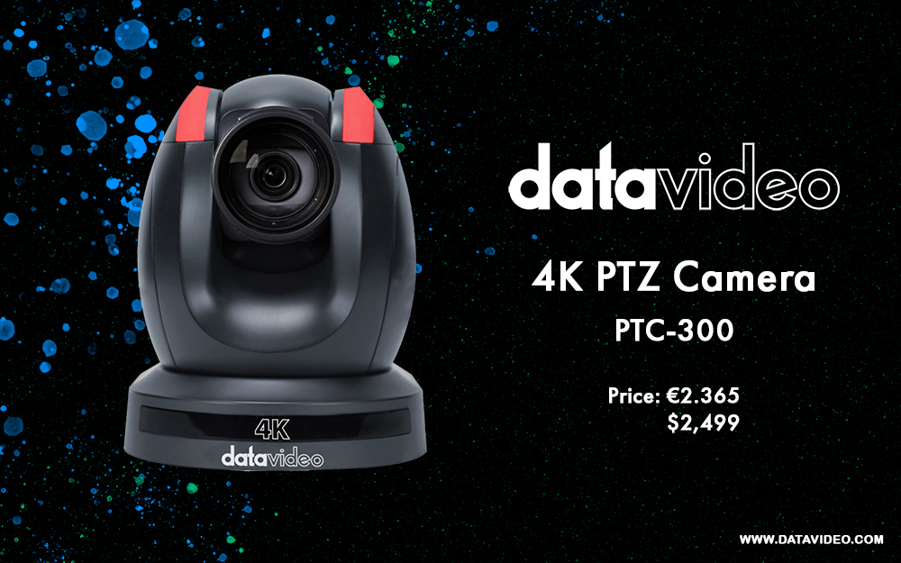 Datavideo is introducing a professional 4K PTZ camera PTC-300 to help you capture your events in the best quality possible! bit.ly/3G4gC27