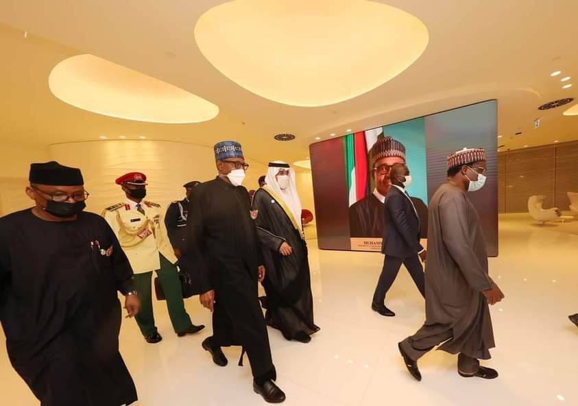 HotnewsN's tweet photo. PHOTOS: Buhari Arrives In Dubai For Expo 2020

The President, Major General Muhammadu Buhari (retd) has arrived in Dubai for the Expo 2020 holding in the city. https://t.co/tpB9tGwndD