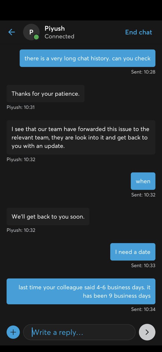Wise took 5 days to tell me they don't know when they will complete my transfer. Then when I cancelled it's been 11 days and they still don't know when I will get my refund. "We'll get back to you soon" is not an acceptable answer. #transferwise #sendmoney #currencyexchange <a href="/Wise/">Wise</a>