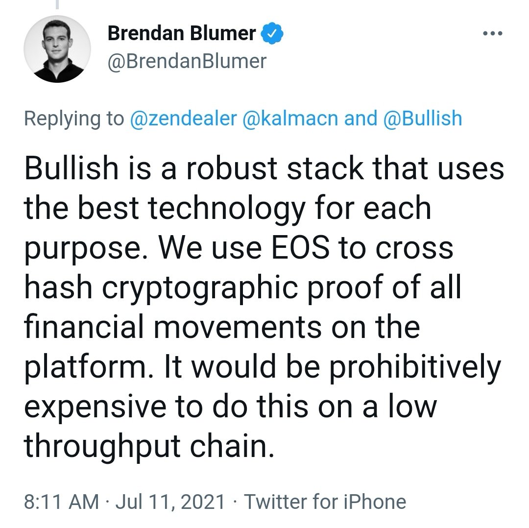 EOSIsDown's tweet photo. #EOS wants to be a general settlement layer for #BTC and USD. 

@Bullish will be the first mainstream platform to demonstrate this. https://t.co/r61GOXxjWg