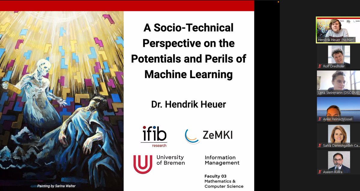 Rolf_Drechsler's tweet photo. Vortrag von @hen_drik im #DataScienceForum des @DSC_unibremen https://t.co/vaSlDV8xuw #BigData #DataScience #MachineLearning #DeepLearning @ifibGmbH @ZeMKI_Bremen @UniBremen https://t.co/WLEIIsuMT6