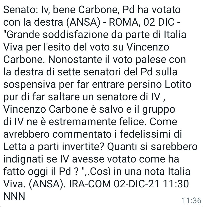🆕🔴Siamo felici per l'esito della votazione in Senato. Buon lavoro al nostro Vincenzo Carbone. 👏👏👏