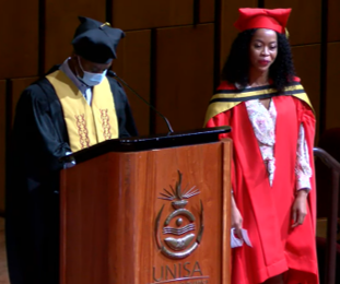 UnisaCSET's tweet photo. Celebrations continue at #CSET, as more Doctoral and Masters degrees are conferred. Congratulations to all of our incumbent Philosophiae Doctors and MSc graduates, for making  new and significant contributions to the body of knowledge 🎊🎊🎊
#UNISAGraduations
#2021UnisaGrads https://t.co/VVowAe1ygu