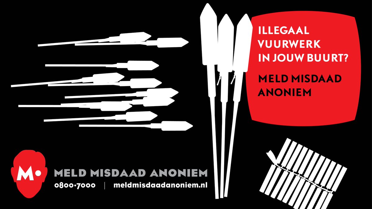 Illegaal vuurwerk wordt vaak binnenshuis opgeslagen. Dit is levensgevaarlijk, aangezien het vaak om zware explosieven gaat. Weet jij waar illegaal vuurwerk ligt opgeslagen of waar het wordt verhandeld? Meld dit anoniem telefonisch via 0800-7000 of online meldmisdaadanoniem.nl