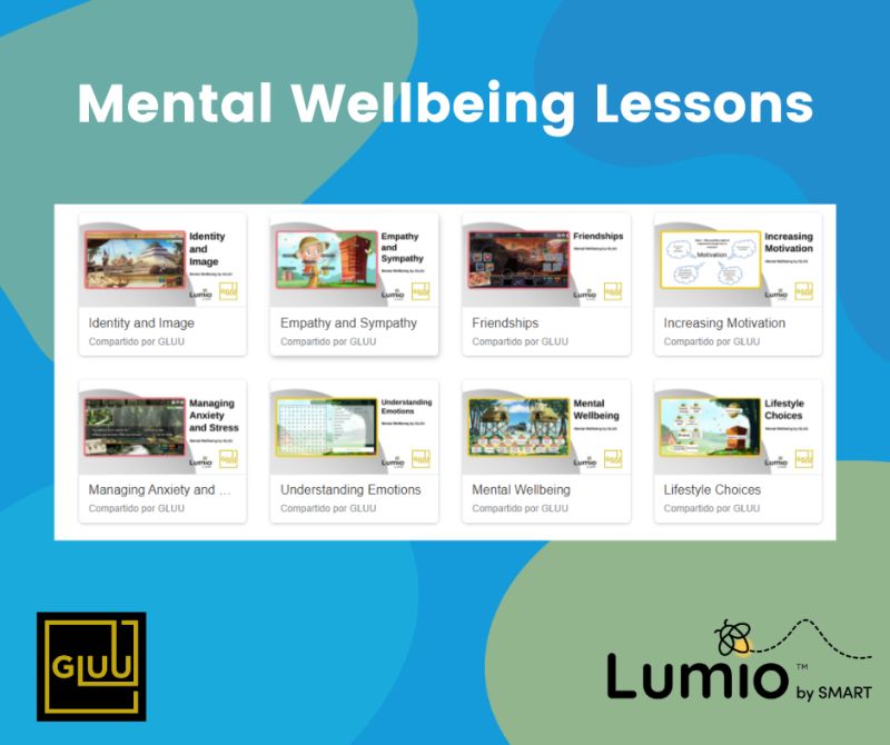 GluuTech's tweet photo. There is so much going on in #schools at the moment and #teachers and #students are feeling the pressure. That's why we teamed up with @SMART_Tech to develop free #mentalhealth resources through their Lumio platform. Visit https://t.co/q84x4oDJOK to try them out! https://t.co/Q8czHQGCzX