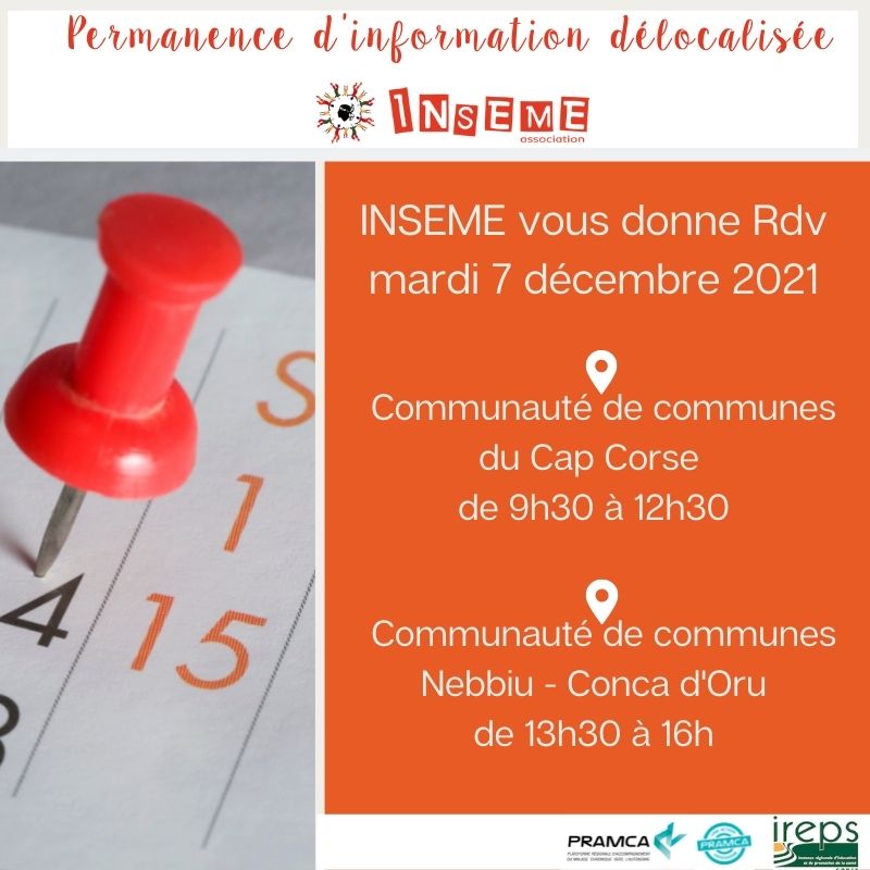 assoINSEME's tweet photo. 📌Permanence d'Information
Vous avez besoin de #renseignements pour organiser un #déplacement #médical sur le #continent ? 
Venez à notre rencontre à #Erbalunga et à #StFlorent!
@IREPS_Corse @ARSCORSE1 @Pramca_Corse https://t.co/4I3gcVteqO