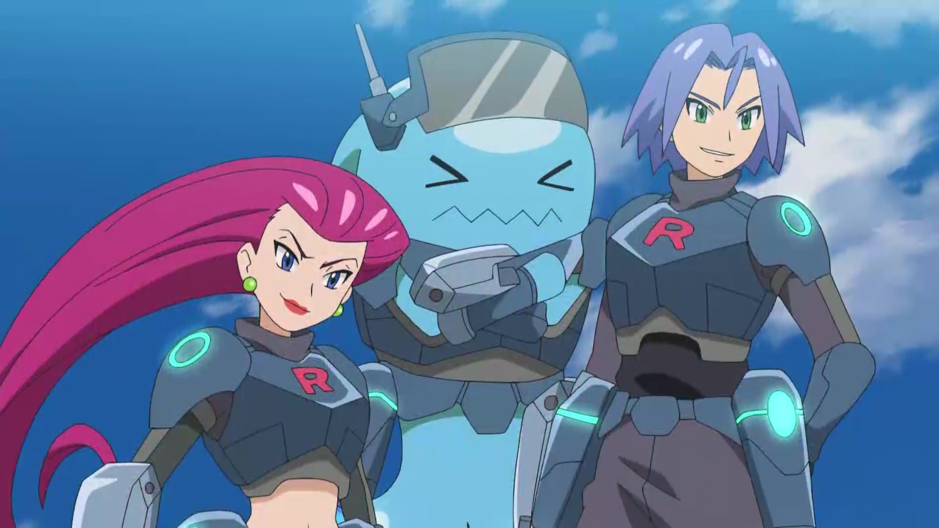 アニメ ポケットモンスター 公式 アニポケ 第話 ディアルガ パルキア 時空大異変 いつもの感じと違う かなり悪そうでキレッキレのロケット団 ニャース の攻撃で サトシの ルカリオ と ゴウの インテレオン がピンチ 本日よる6時55