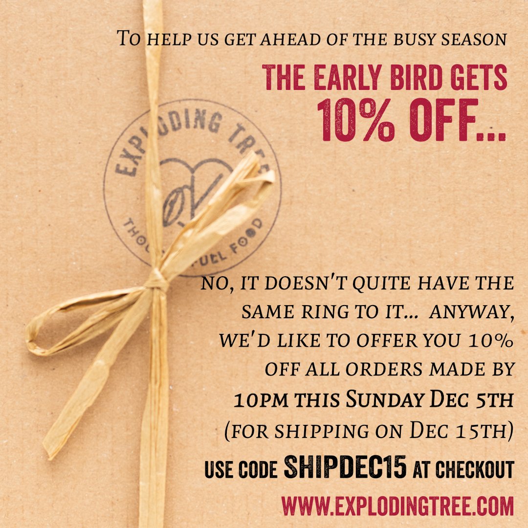 Early Bird 10% off until Sunday 10pm - mailchi.mp/431ff7c8870d/e…