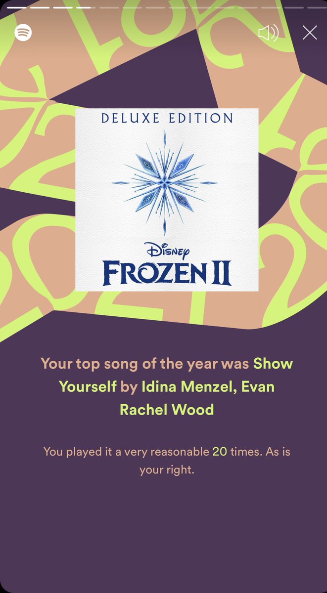 Emm_McG's tweet photo. And the reason I mostly listen to my music on Apple Music because my Spotify highlights look like this #frozenforever tell me you have a 3 year old without telling me you have a 3 year old… https://t.co/FzgJvlV4b6