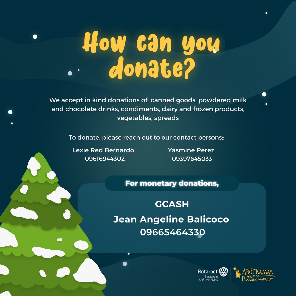 racbarasoain's tweet photo. Ang Abot-Kamay, Alalay sa Paskong Mabuhay ay nagbabalik muli ngayong season of giving and love! 

Be the reason of hope and extend hands to those in need this Christmas. https://t.co/xOLHZJaDCK