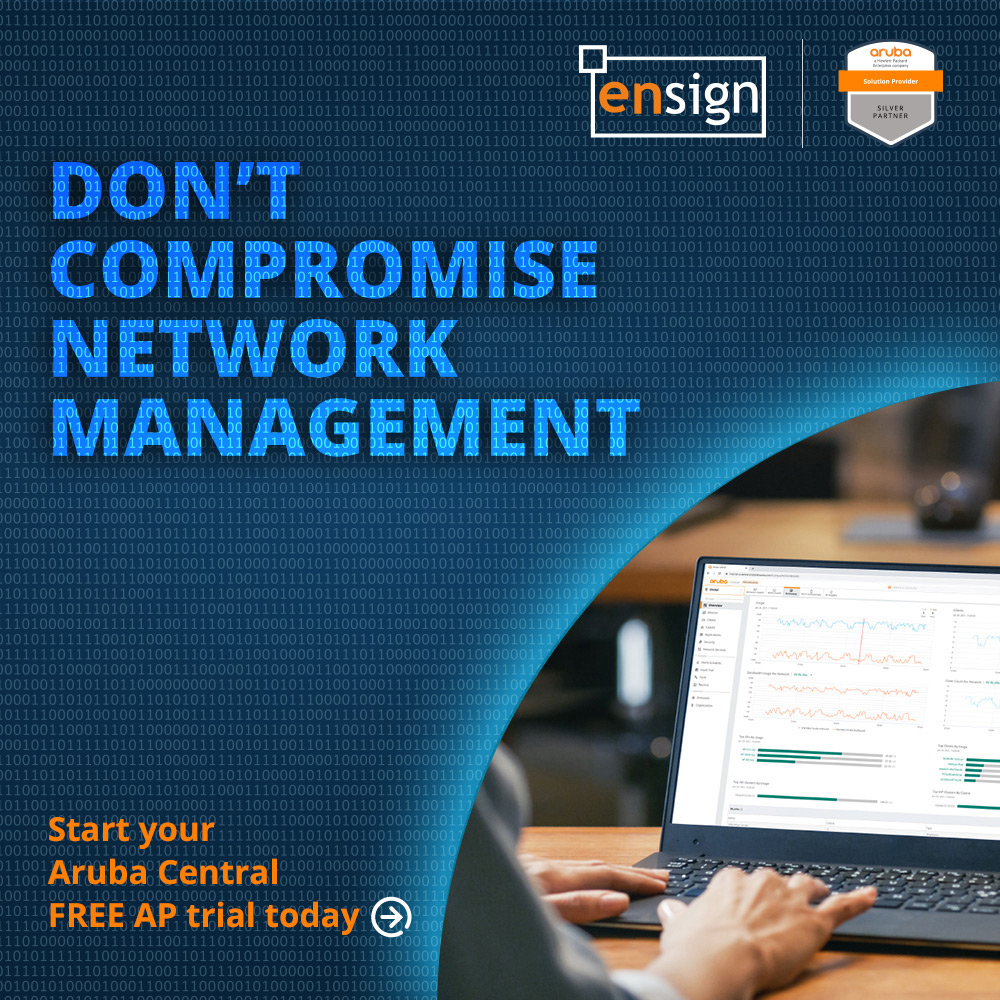 #ArubaCentral is a comprehensive cloud #networking solution with AI-powered insights, enabling you to manage, secure and optimise your entire network from a single cloud-based dashboard. Request a free trial and AP to get started: bit.ly/3oVwBbO