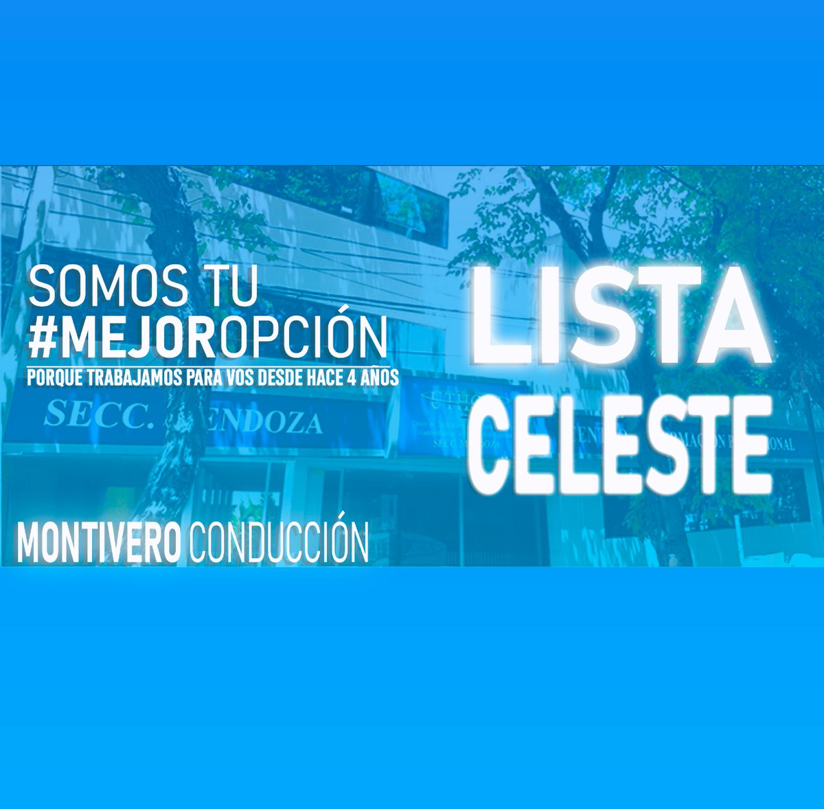 Hoy es un día muy importante para nuestra organización!!
Desde hace 4 años trabajamos con responsabilidad, seriedad y sacrificio por los compañeros!!
#VamosLaCeleste 
#ListaCeleste