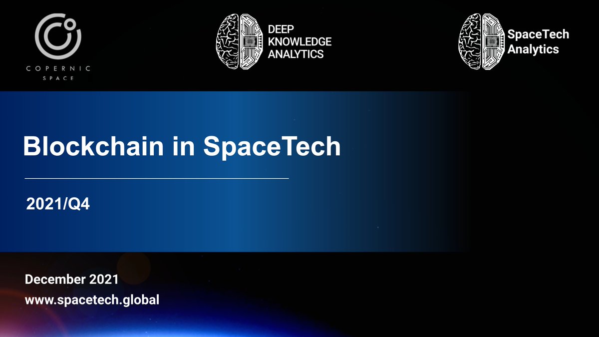 Space4_All's tweet photo. With 2021 nearing its end, there have already been several successful applications of #blockchain technology in the SpaceTech #industry. Read about it in the recently released article by SpaceTech Analytics: https://t.co/zO7KK6SIGg https://t.co/DqN3hnHb9Q