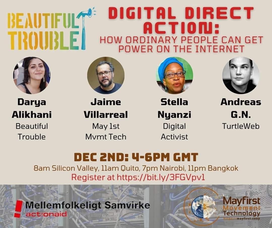 I will participate in today’s webinar on controversial digital activism.