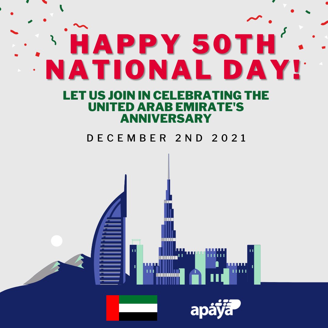Wishing the United Arab Emirates a Happy 50th National Day!

#UAE #50thNationalDay #Apaya #Fintech