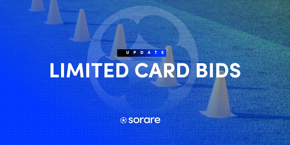 We have updated the bidding increments for Limited cards. 🟨

The first bid was 0,0001 and the second bid was originally floored at 10 times this value.

🆕  This has now been changed so that every bid increment increases by 10%. So the second bid is now floored at 0,0002.