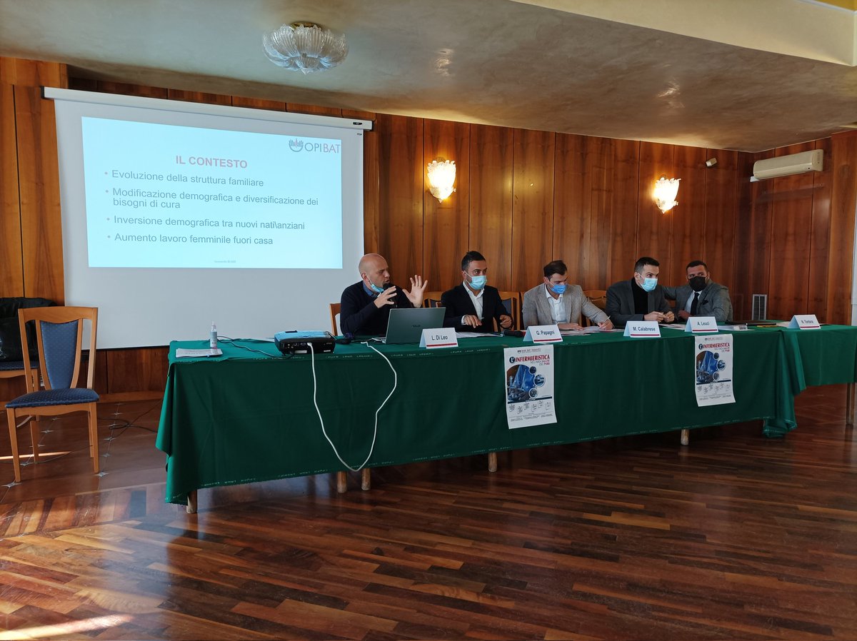 OPI_BAT's tweet photo. La sanità dall'ospedale al territorio come opportunità per ripensare nuovi modelli innovativi di assistenza sanitaria. Spunti di intervento espressa dal docente discipline infermieristiche dott. Leonardo Di Leo #unifg #opibat #OrdineInfermieri #infermieri #nurse https://t.co/ginfyozh3F