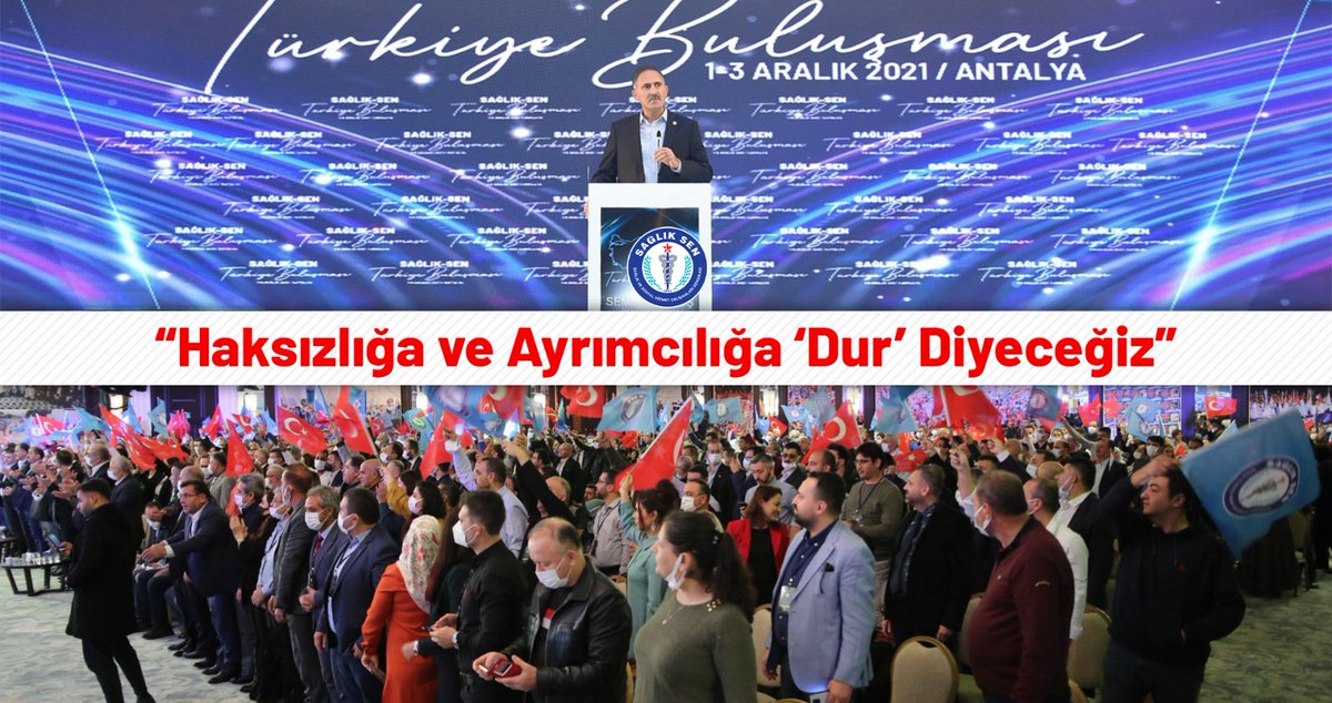 Sağlık-Sen Türkiye Buluşması’nda konuşan Genel Başkan Semih Durmuş: “Sağlık çalışanları arasında ayrım yapılmasını asla kabul etmiyoruz. Biz haksızlığa ve ayrımcılığa ‘dur’ diyeceğiz."
⤵️
sagliksen.org.tr/haber/10659/ha…