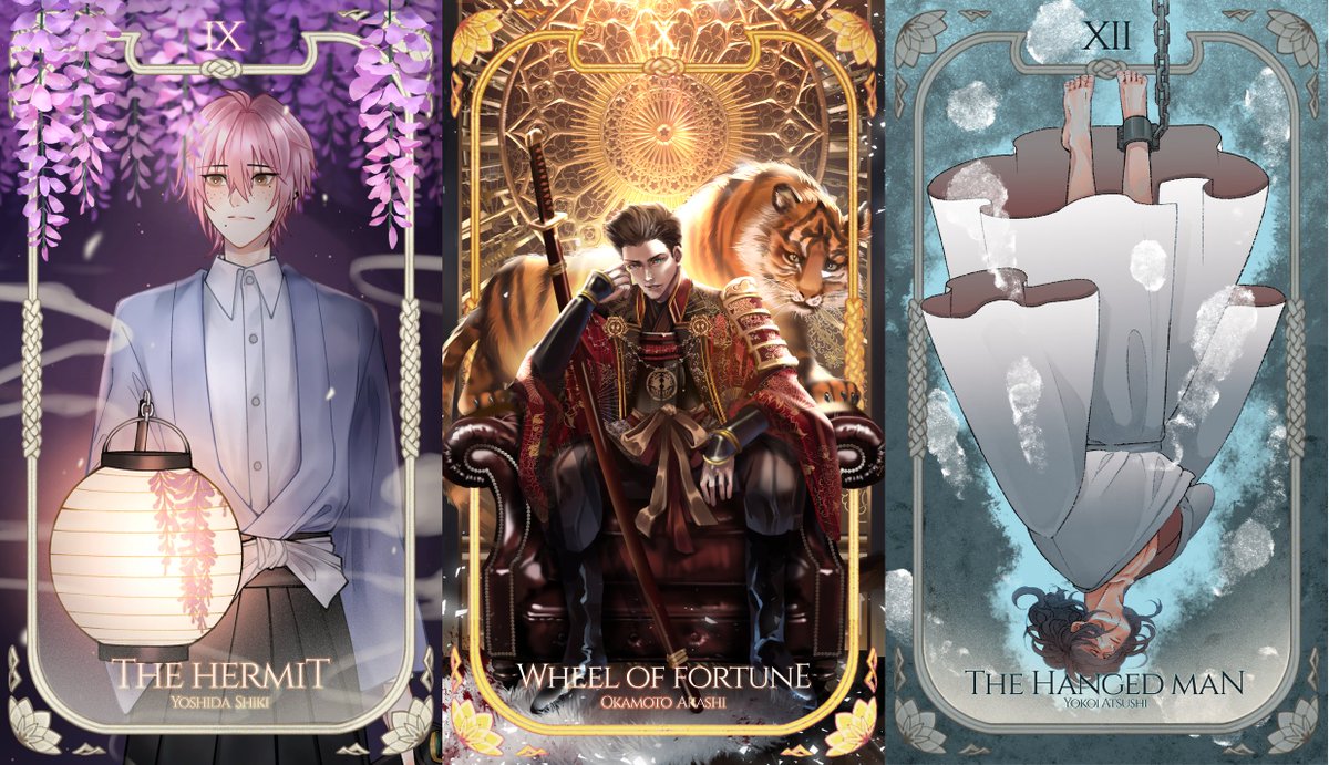 gnb_yata's tweet photo. #GNBxTarot

The Hermit.
Wheel of Fortune.
The Hanged Man. https://t.co/ZZHnbcQz6B