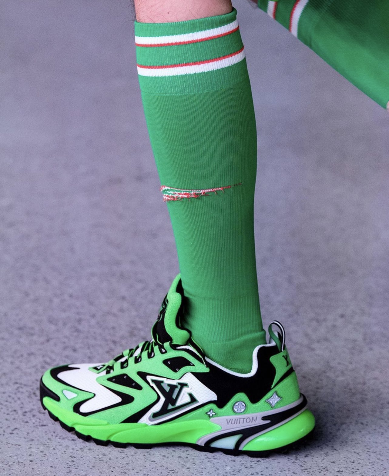 louis vuitton socks green