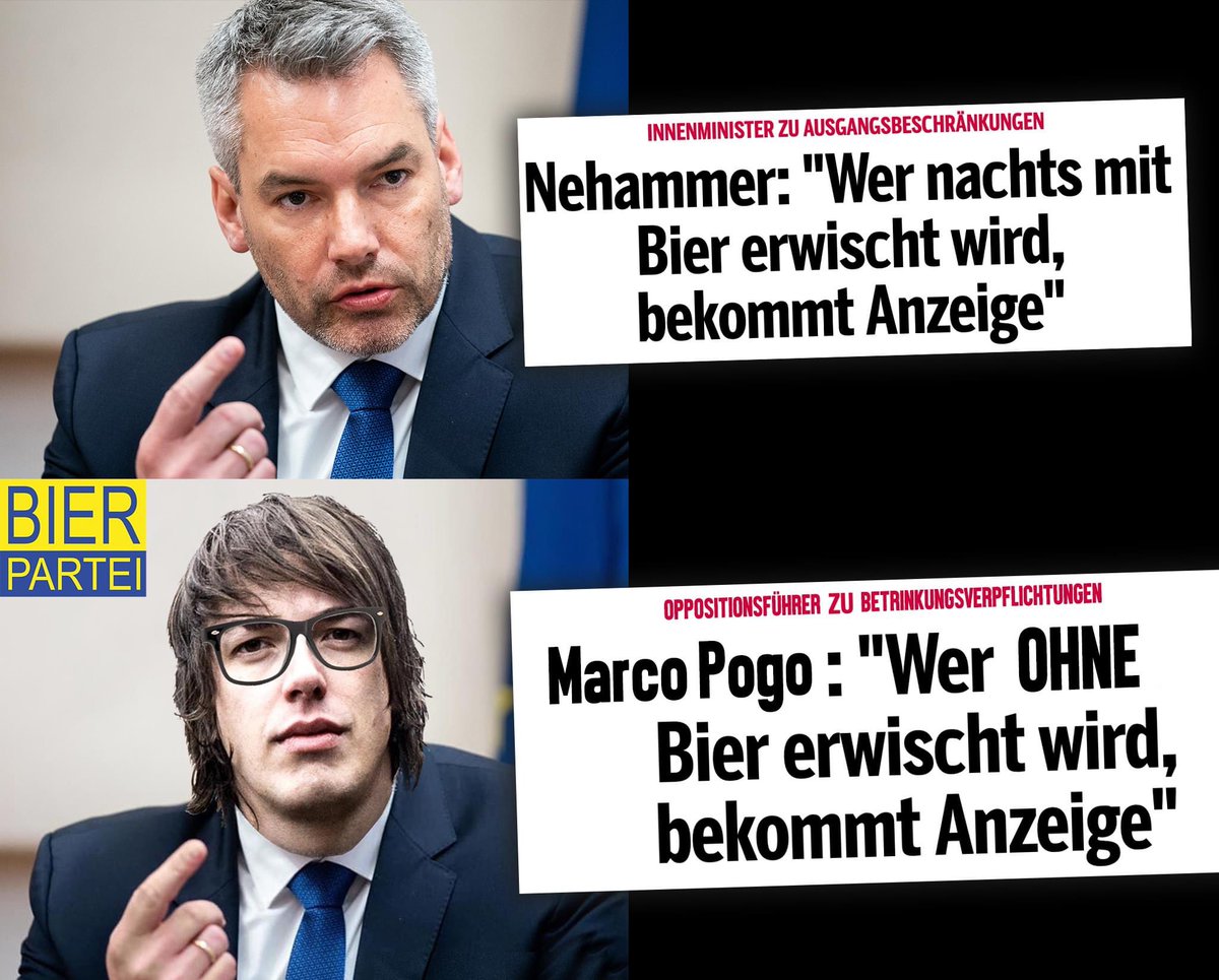 Choose Your Fighter. ✊🏻🍺
#kanzler #nehammer #kurz