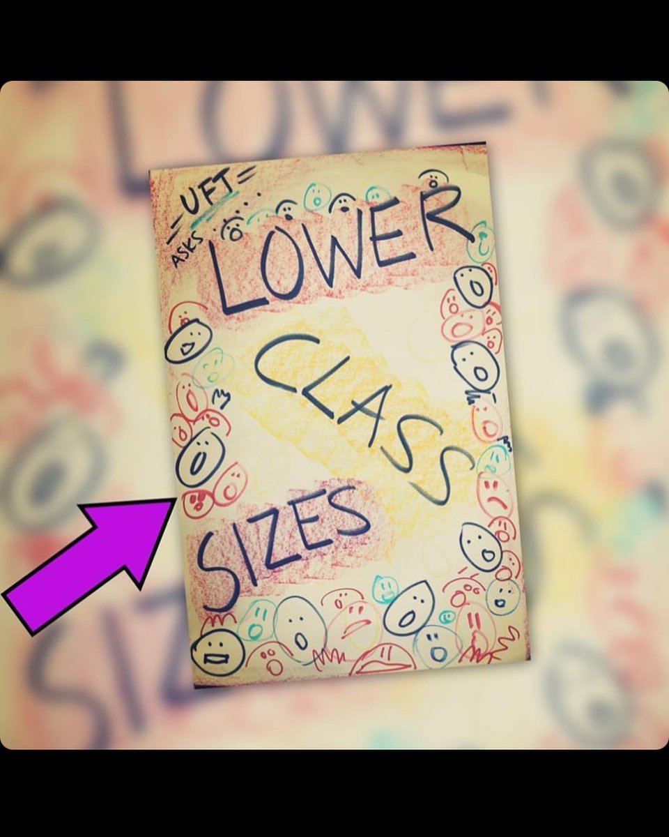 UFT_Elementary's tweet photo. #adayofaction ALL ABOUT #smallerclasssizesnow Michelle Liss, chapter Leader 02M077, art teacher shared these posters in order to help amplify her Chapter’s message. The originals were carried during the Day of Action event held at her school and M198❤️#unionstrong #unionproud https://t.co/YvEkqYwKj4