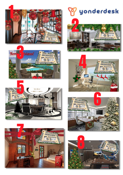 Our VIRTUAL CHRISTMAS SWITCH ON happened yesterday, when our team unveiled the Christmas offices they had 'decorated'. Which would you choose? #wfh #engagement #remotework