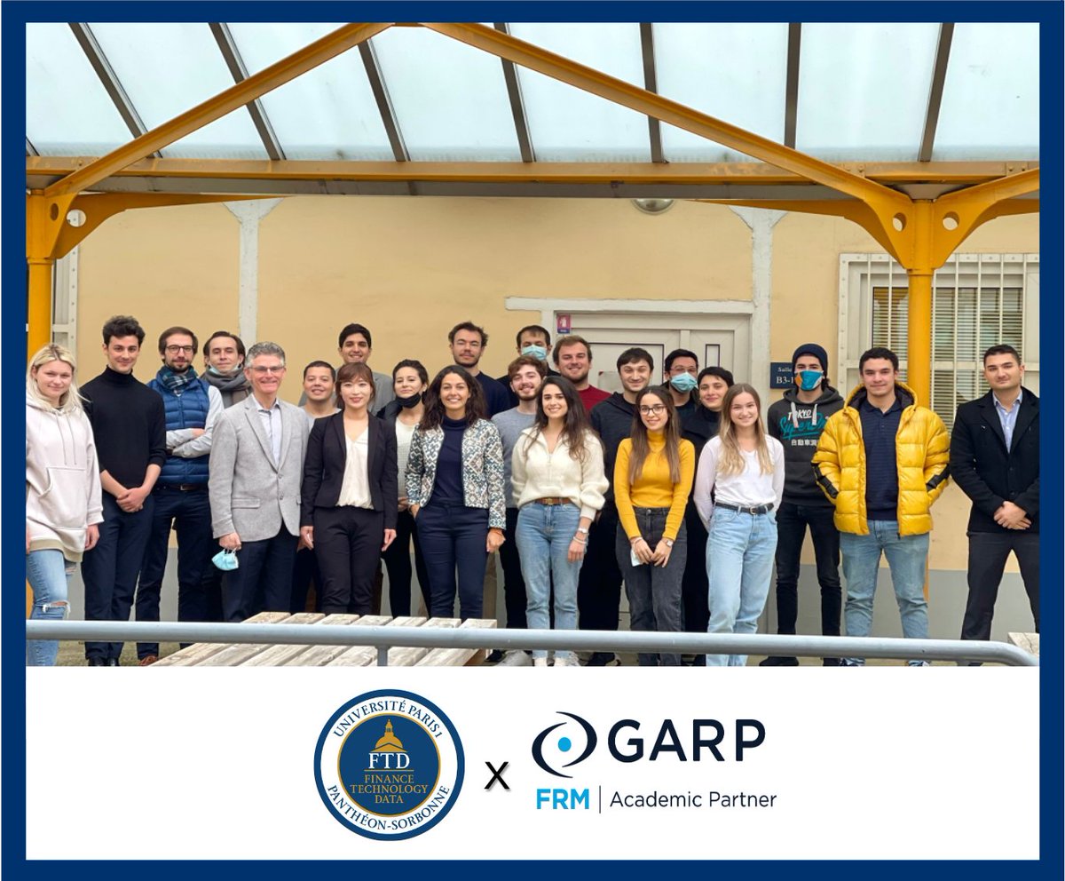 Master2FTD's tweet photo. This week, FTD students received @GARP_Risk in the classroom for a presentation on #FRM and future careers in risk management and financial markets.

#riskmanagement #financialmarkets #fintech #education #partnership https://t.co/3cGda3W6HU