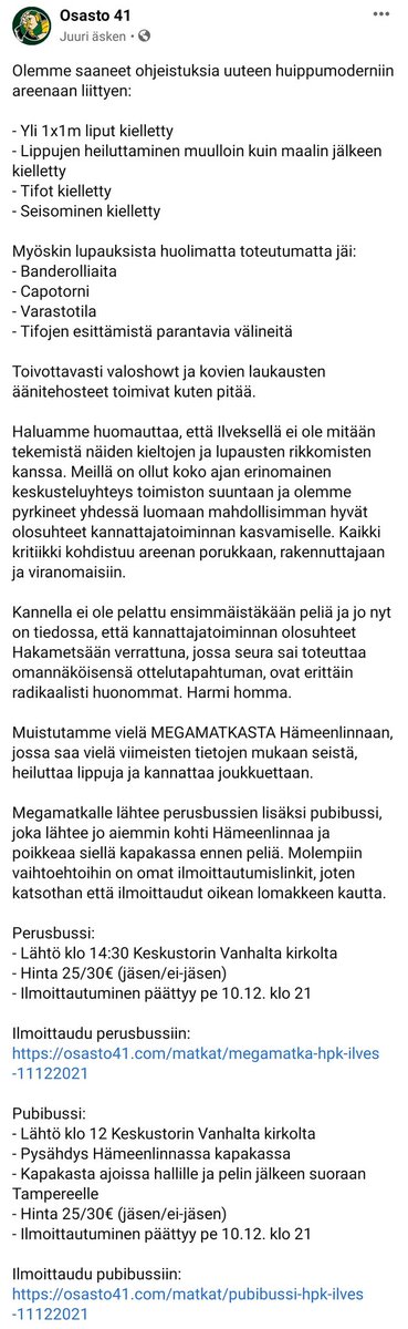 Osasto41's tweet photo. Tervetuloa uudelle, huippumodernille areenalle! https://t.co/6X3bizR4b2