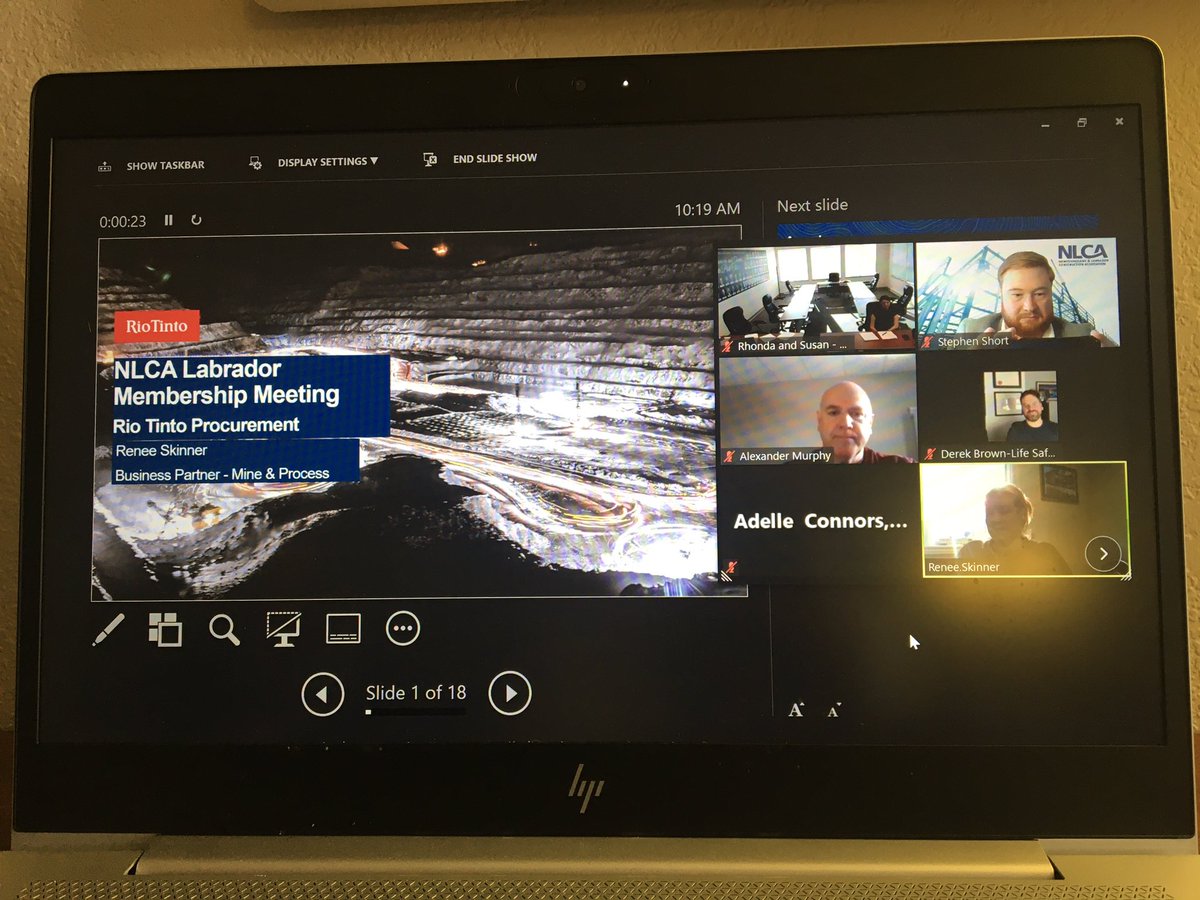 StephenShort_NL's tweet photo. Big thank you to @YvonneJJones @LisaVDempster and Renee Skinner of @RioTinto for delivering greetings, insights and presentations to the virtual  @NLCA1 Labrador Regional Membership Meeting, this morning  #NLCA #WeBuildNL #Labrador https://t.co/7HHZ50kRS4