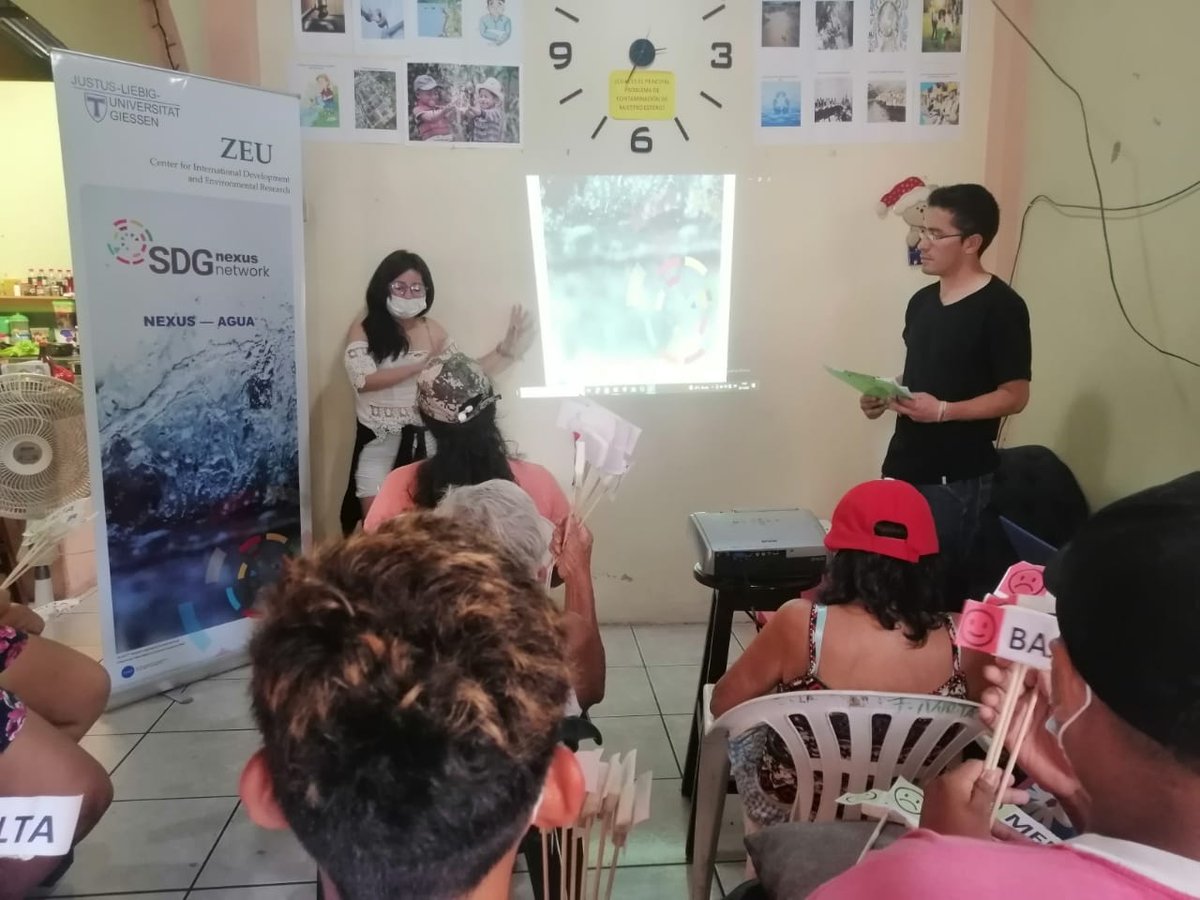 MAE_Zonal5's tweet photo. #NuestrosTécnicos #PRESIS junto con la Universidad #JustusLiebig de Alemania y la red SDG nexus desarrollaron el Taller: Mi agua, Mi vida, dirigida a la comunidad del Estero Mogollón en el sector La Colmena. https://t.co/irsx3aaAjO