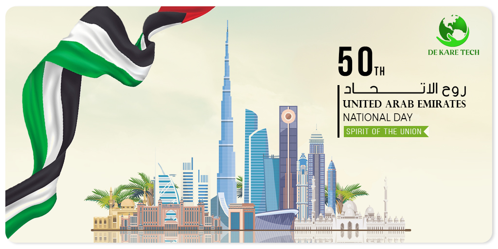 Dekaretech's tweet photo. 50th National Day UAE
Spirit Of Union 
اليوم الوطني
روح الاتحاد
#dkt #dekaretech #UAENationalDay #50thNationalDay  #spiritofthenation #health #dktfoundation
@HHShkMohd https://t.co/ir62sTTXJX