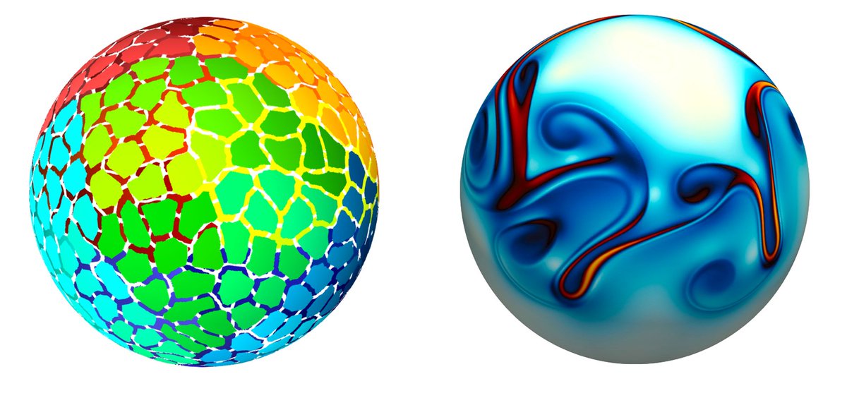 I hope colorful figures like this will help us to get the grant we submitted today 😊 I performed a scalability study for the shallow wave equation in <a href="/mofemjoseph/">MoFEM / @mofem@fosstodon.org</a> Partition for 400 cores (left) and solution (right) #CFD #SimulationFriday