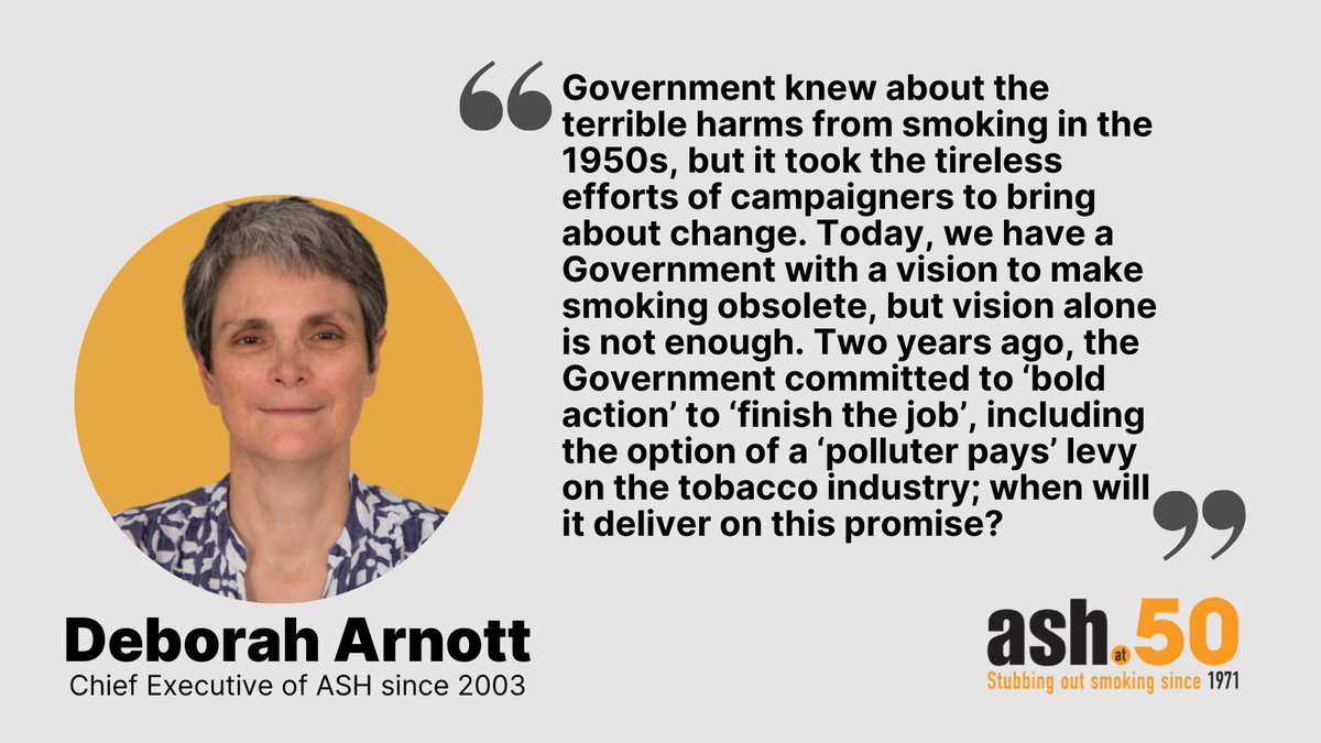 AshOrgUK's tweet photo. The Government has pledged to make smoking obsolete and England ‘smokefree’ by 2030. 

But, given current trends in smoking, we are on course to miss that target.

#ASHat50 https://t.co/eROp6wRW2p