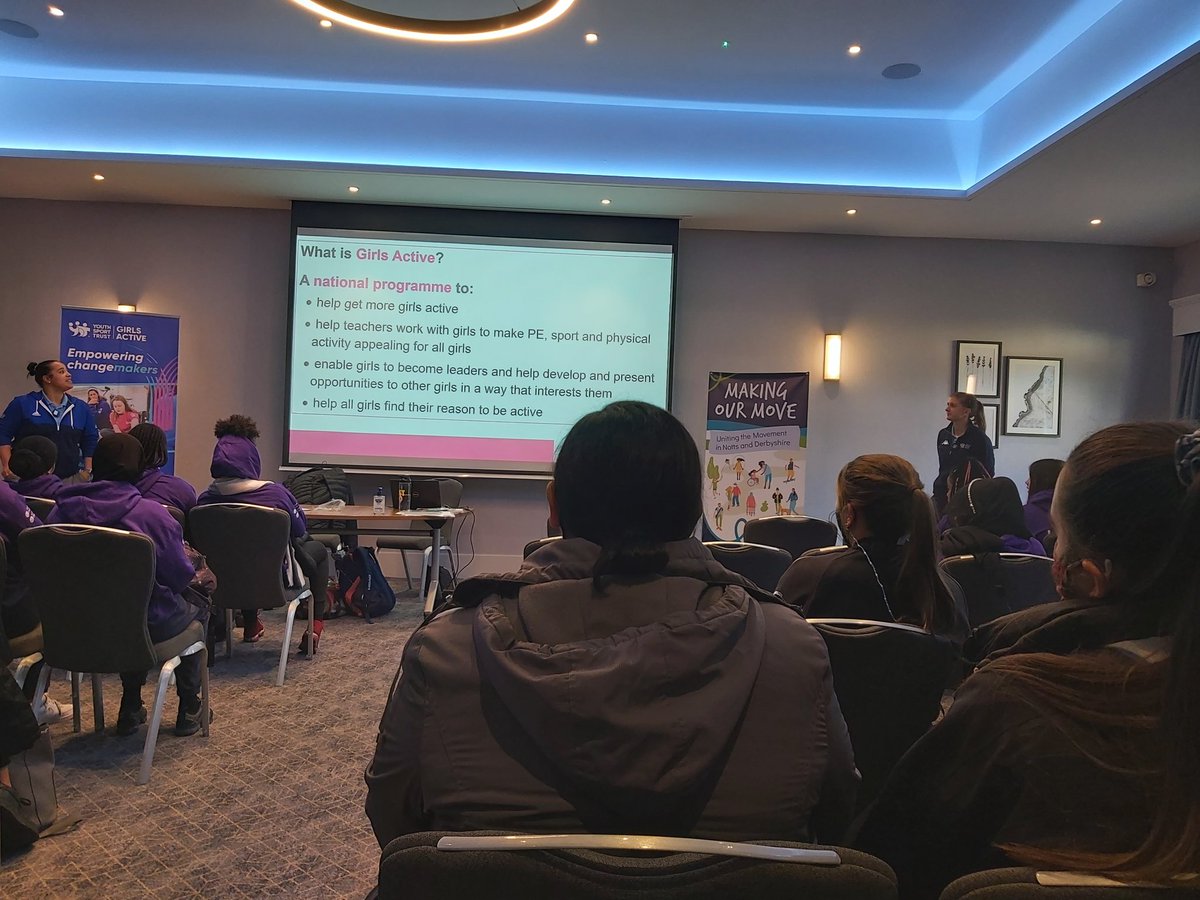 Active_Notts's tweet photo. Great morning so far at the Girls Active Inspiration Day with @YouthSportTrust 
#MakingOurMove #GirlsActive https://t.co/xtpQJ0u2QW