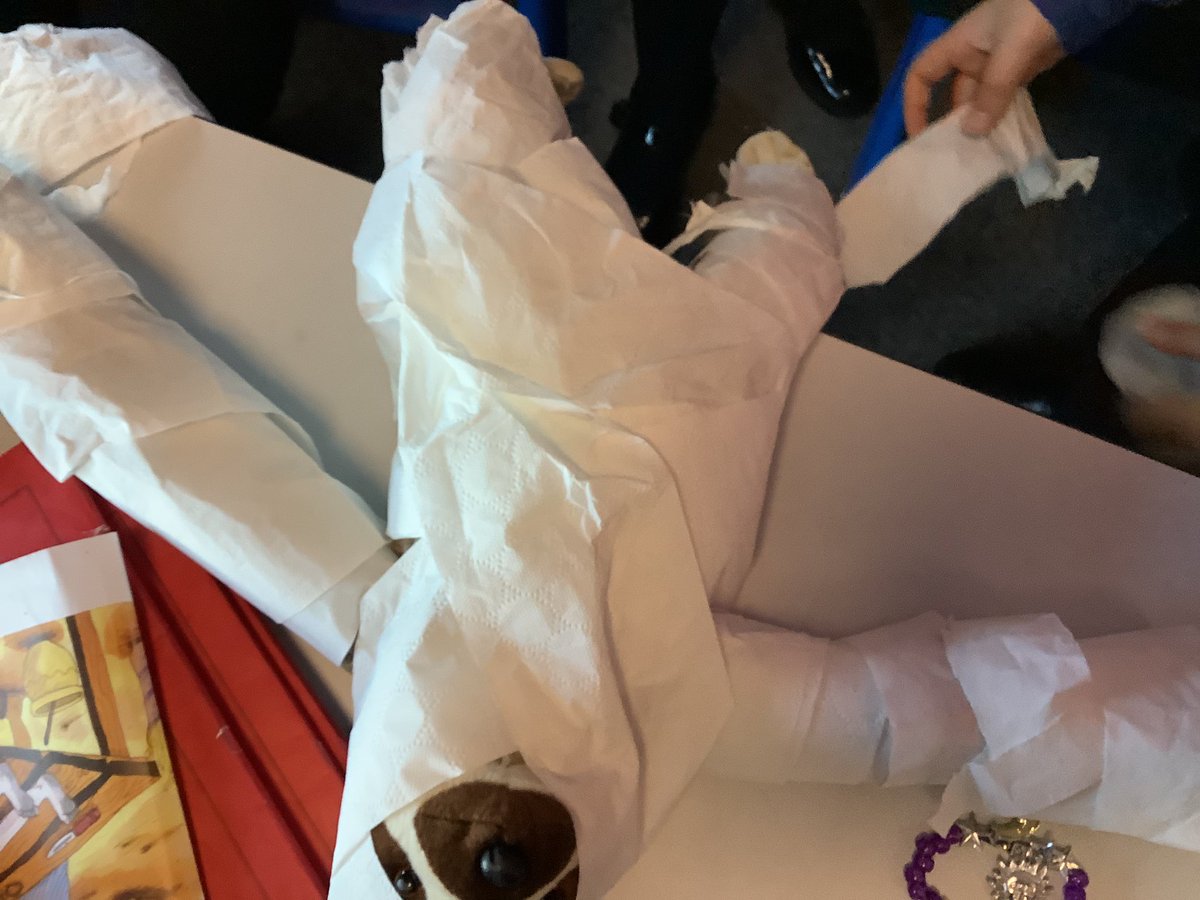 MinervaCLF's tweet photo. Year 5 have been learning all mummification. Did you know that Ancient Egyptians pulled Pharaohs brains out of their nose with a hook? We are glad we weren’t alive during the Ancient Egyptians civilisation!! #joyfilledlearning @Cabotfederation https://t.co/WL3UZe6HEZ