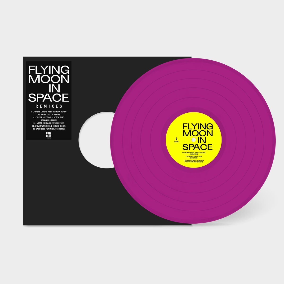 The incoming remix EP features remixes of tracks Flying Moon In Space's 2020 S/T debut album by the likes of <a href="/CAMERAWITHIN/">CAMERA</a>, <a href="/APTBS/">APTBS</a>, Xiu Xiu, <a href="/suunsband/">SUUNS</a>, <a href="/minamideutsch/">南ドイツ/Minami Deutsch</a> and Warm Graves

Pre-order here: FMIS.lnk.to/CameraRemix 

This is our Fuzz Club Membership record for Jan 2022