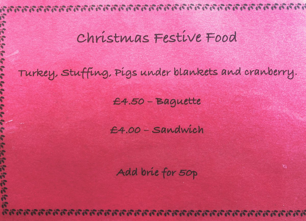 EChargrills's tweet photo. Christmas special,
All through December,
#chargrills #windsor #vansittart #goodfood #friday #fridayfeeling #fridayvibes #fridaylunch #weekend #hotpie #freshandtasty #gourmetburgers #haulmi #bbc #baconbrieandcranberry #freshbaguette #5star #getinvolved #googlemaps #windsor https://t.co/YO56uAhVSn