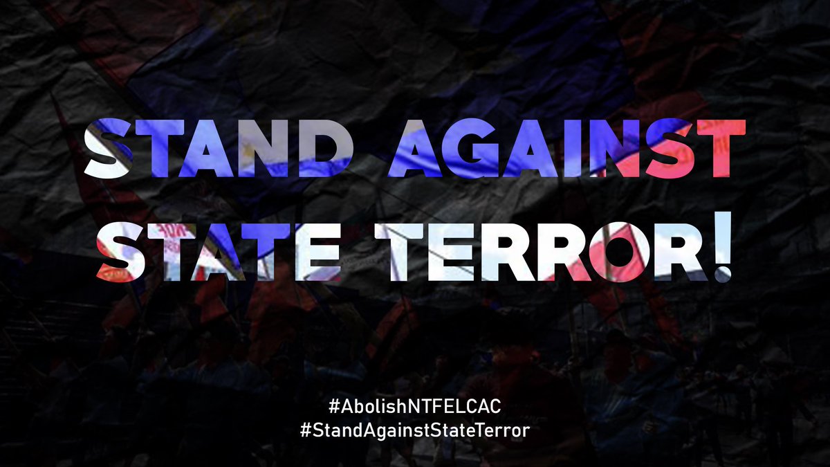 AlaySiningKAL's tweet photo. We, @AlaySiningKAL, stand with the people's call to abolish NTF-ELCAC!

It is mandated to suppress basic human rights rather than address the roots of armed conflict. Together, let’s hold the line against state terror!

#AbolishNTFELCAC 
#StandAgainstStateTerror https://t.co/B3cs1zkgMo