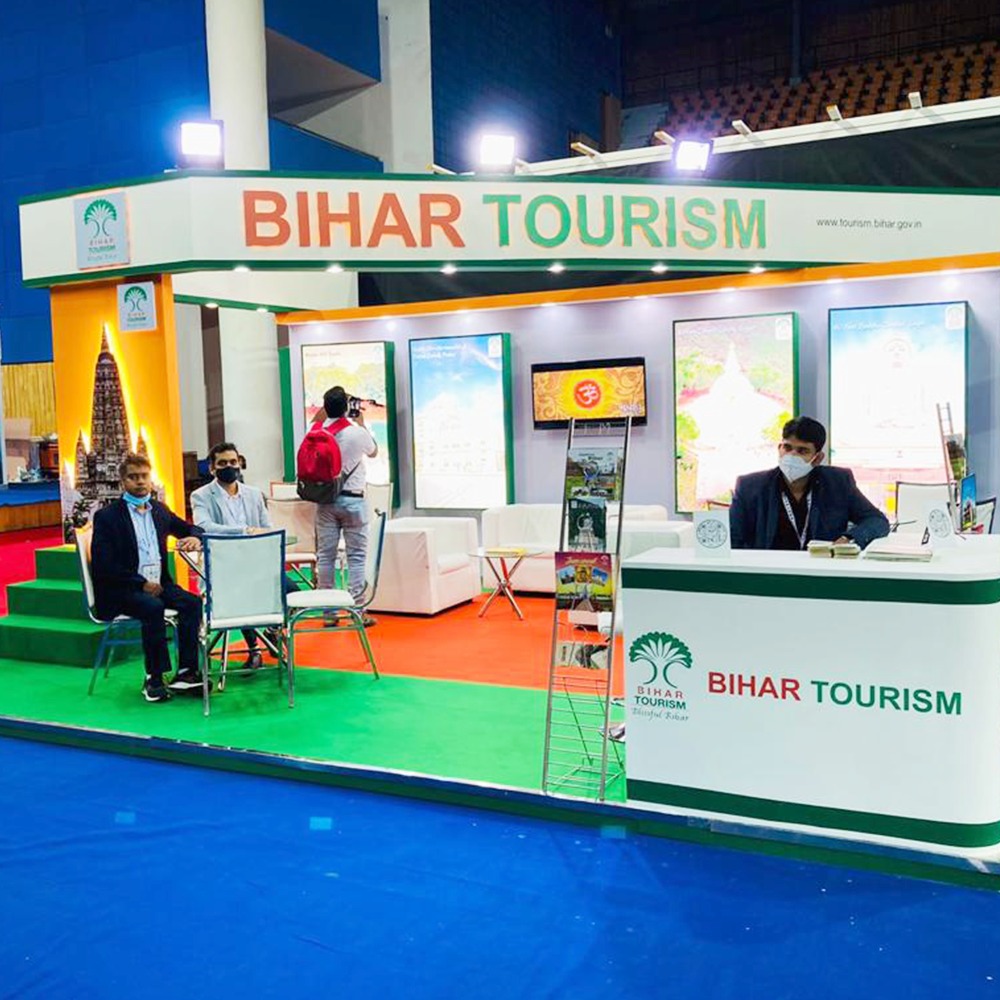 TourismBiharGov's tweet photo. The first day of the #TTI and #OTI Expo &amp; Conference unfolded with #BiharTourism making a delightful footprint among the attendees at the Dr. SP Mukherjee AC Stadium, Goa.

#blissfulbihar #travelconference #goa #event https://t.co/mXy0wdCTda