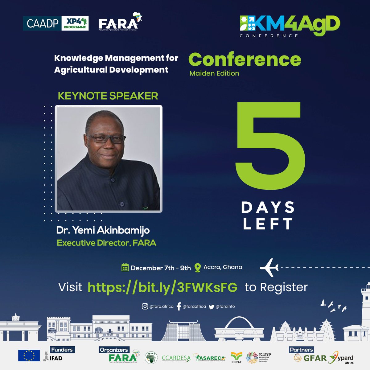 FARAinfo's tweet photo. Day 5 on our countdown to the Maiden African Knowledge Management for Agricultural Development (KM4AgD) Conference. Be a part of our mission to utilize Knowledge for Agricultural Development. Registration is ongoing, click the link below:
https://t.co/6gqZ6G6swo
#KM4gD #K4DP https://t.co/XNIW3uCK8b