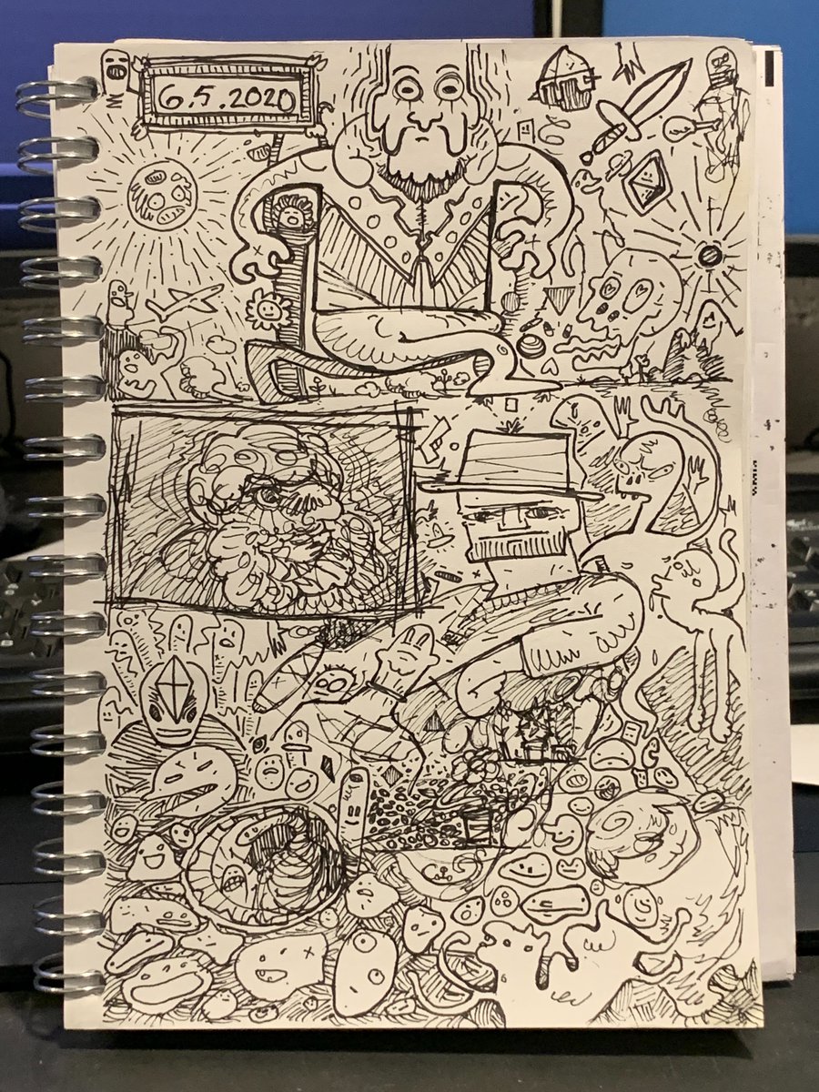 antti_tiihonen's tweet photo. Needed something to draw on so I stumbled on the sketchbook I used on @NollaGames Noita when working remotely. Here's some concepts and sketches that might be interesting to fans of the game.

1/6 Fungi Cave backgrounds and props. Orb Room bg. Meeting notes. https://t.co/SgtAC1EShf