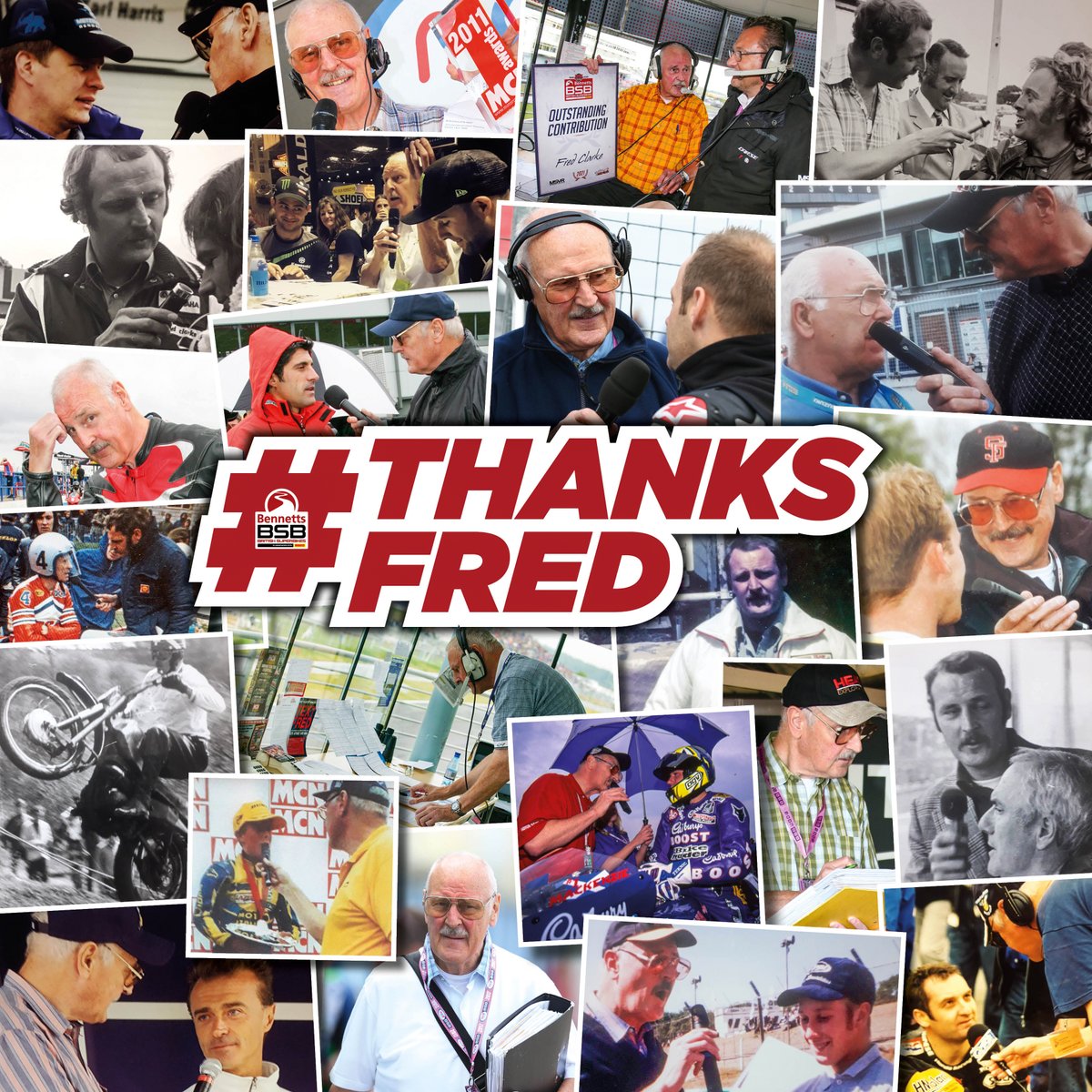 #ThanksFred Voice of British motorcycle racing Fred Clarke retires from the commentary box

Fred regarded as the ‘Voice of British motorcycle racing', having enjoyed a distinguished career of 56 years in commentary, has decided to announce his retirement

bit.ly/3xTcajN